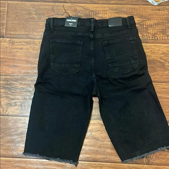 Distressed Black Denim Shorts - Picture 5 of 5